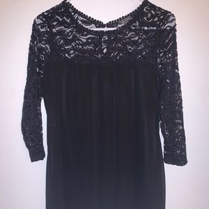Sort Lace Black Dress